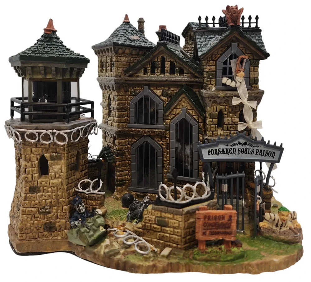 2007 Lemax Spooky Town Halloween Village FORSAKEN SOULS PRISON Retired 75497